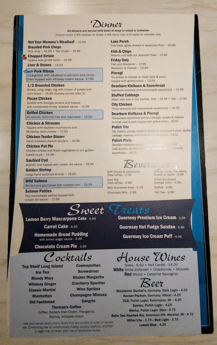Thomas's Family Dining Menu - Image 5